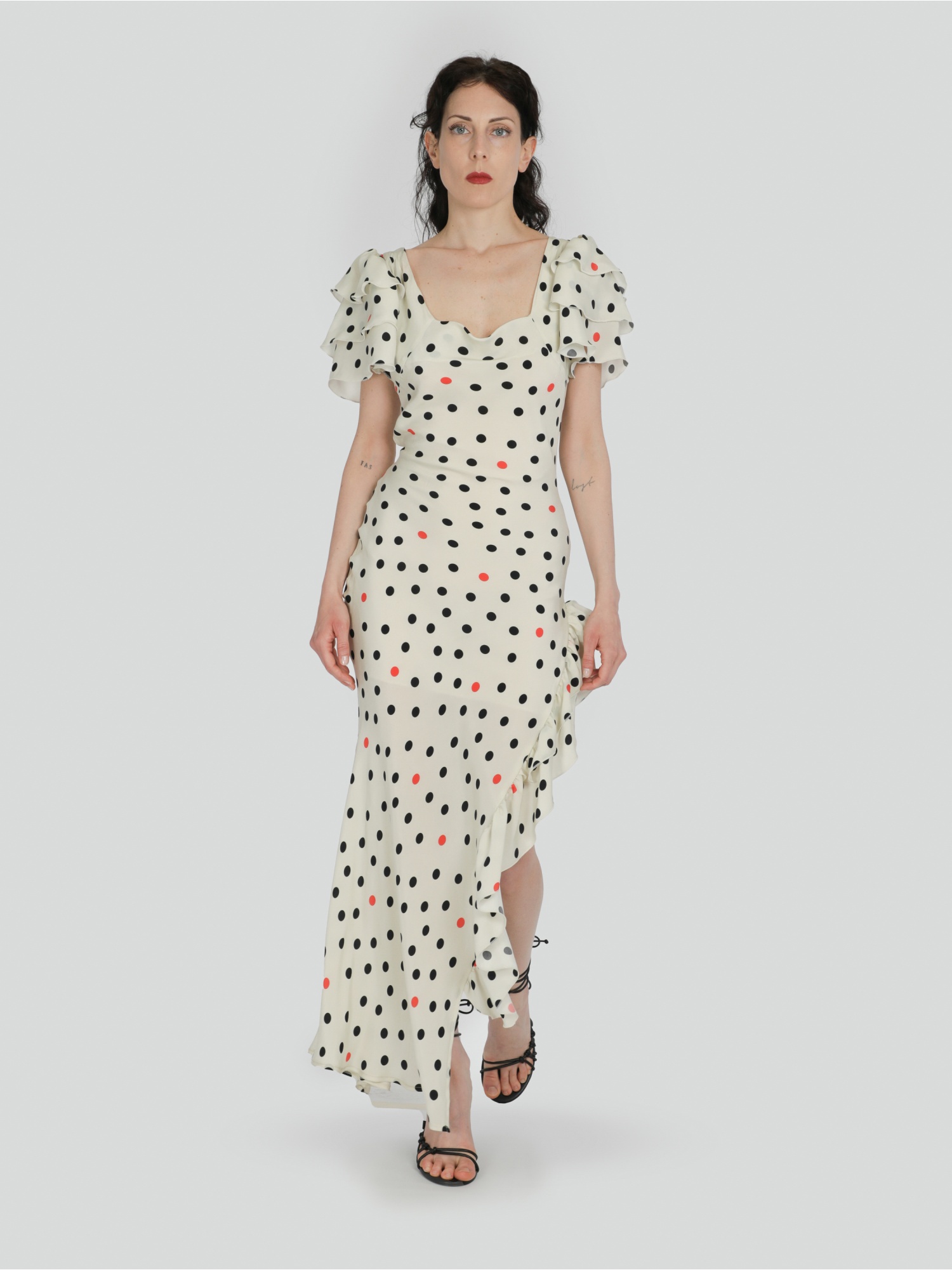 Vestito a pois lungo clearance